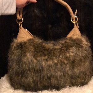 Fabulous Furs Tipped Fox Hobo Bag